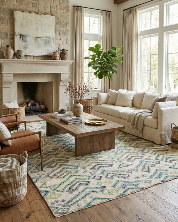 Detail image of 9' x 12' 6 Hand Knotted Darya Wool Rug