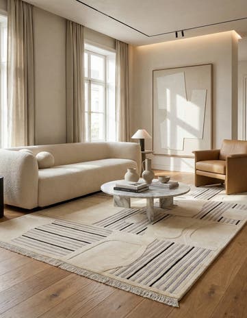 5' 7 x 8' Hand Knotted Darya Wool Rug