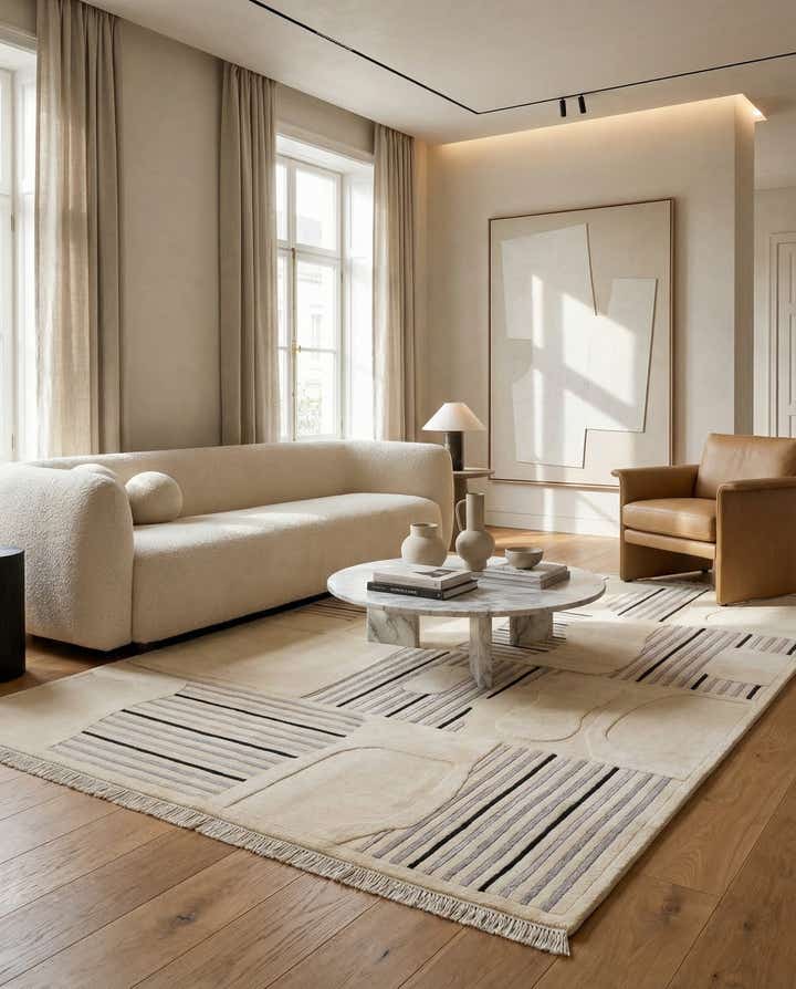 5' 7 x 8' Hand Knotted Darya Wool Rug