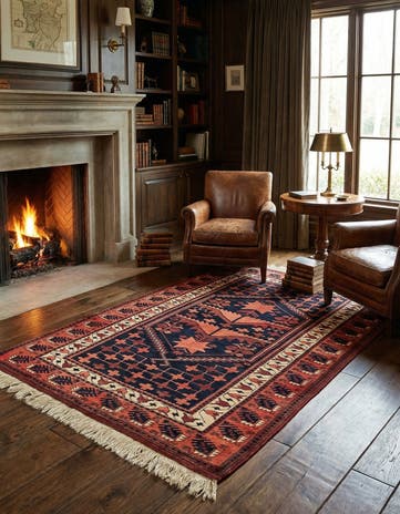 3' 8 x 6' Hand Knotted Anatolian Oriental Wool Rug