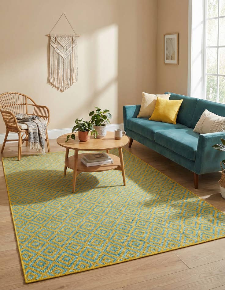 Detail image of 5' 3 x 8'  Washable Jill Zarin Costa Rica Indoor / Outdoor Rug