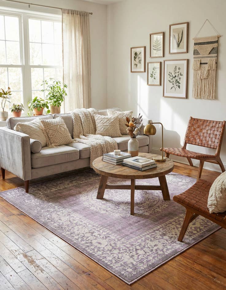 Detail image of  8' x 8' Modern Classical Square Rug