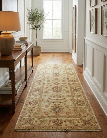2' 9 x 6' 5 Hand Knotted Peshawar Ziegler Runner Rug