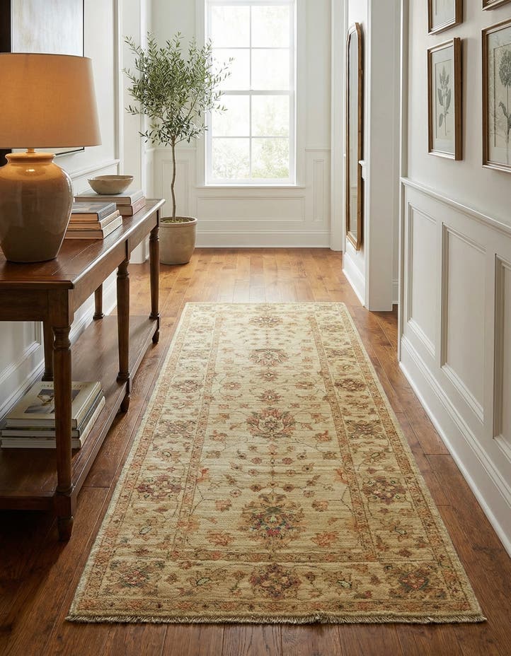 2' 9 x 6' 5 Hand Knotted Peshawar Ziegler Runner...