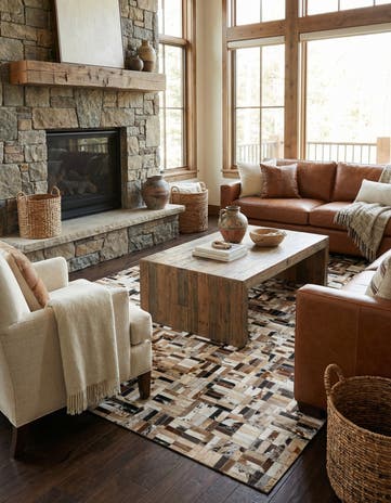 5' x 8' Cowhide - Patchwork Rug
