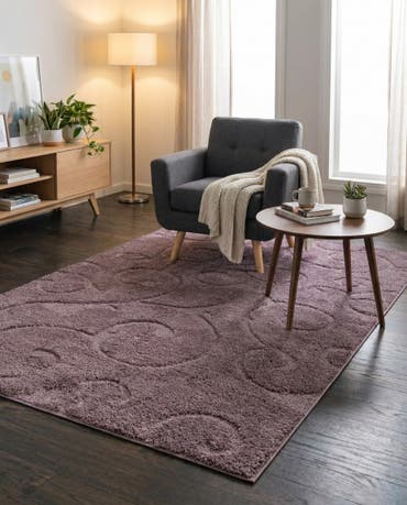  4' x 6' Botanical Shag Rug