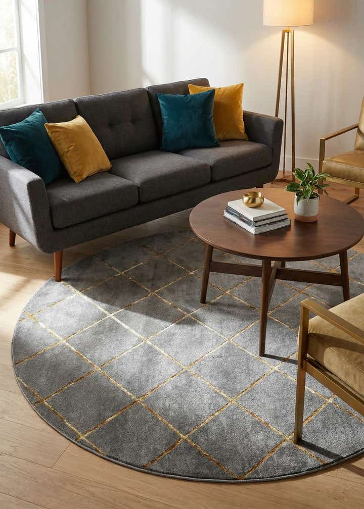 6' x 6' Vogue Geo Round Rug