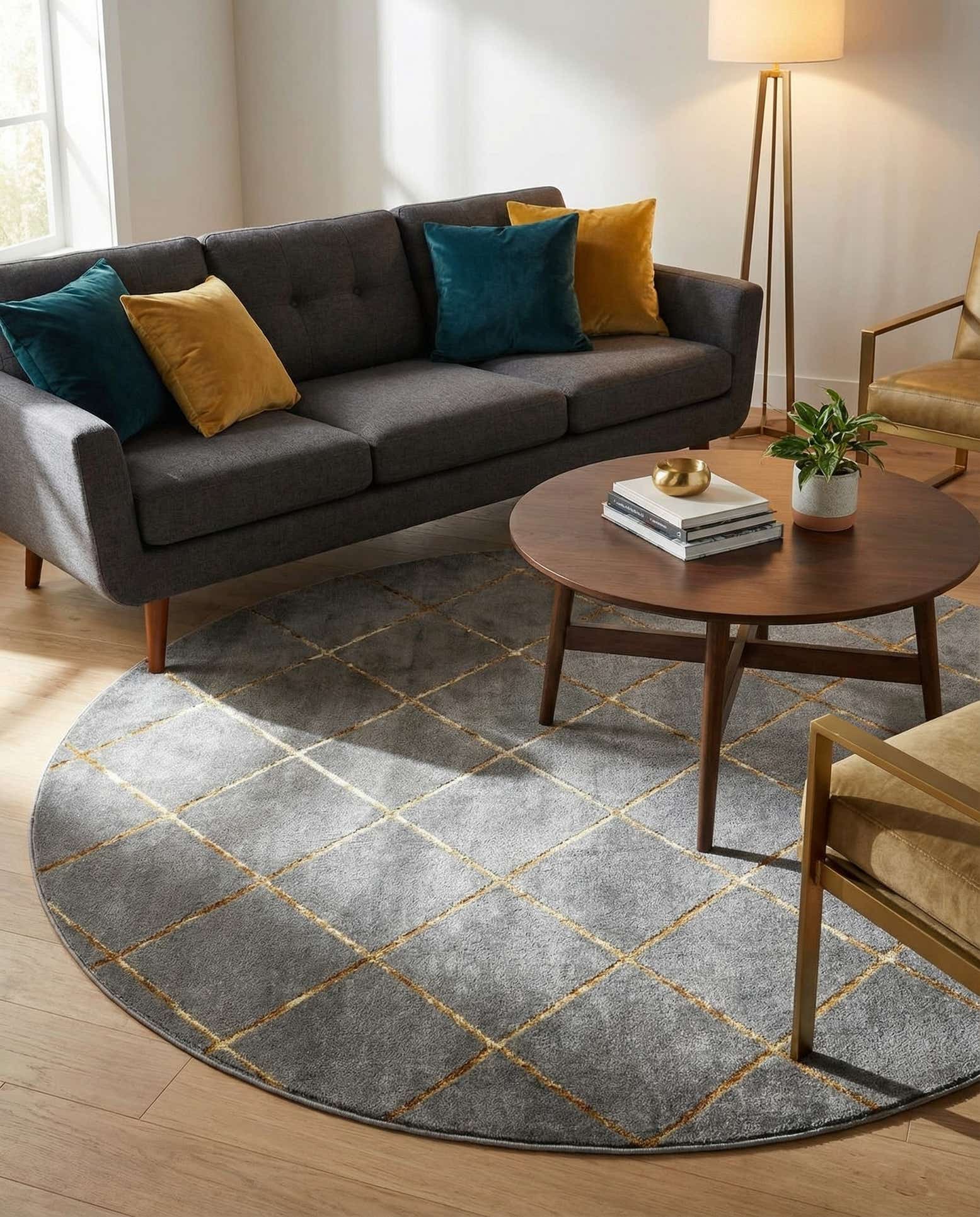 6' x 6' Vogue Geo Round Rug