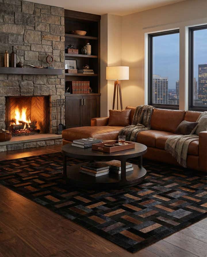 5' 2 x 8' Cowhide - Patchwork Rug