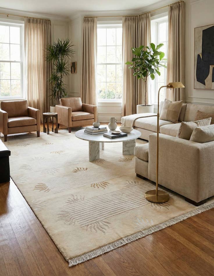 Detail image of 8' 4 x 11' 7  Hand Knotted Darya Wool Rug