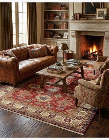 6' 7 x 9' 6 Kazak Wool Rug