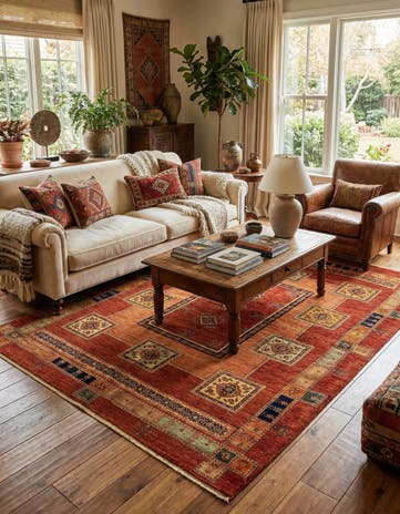 5' 9 x 8' Luribaft Wool Rug