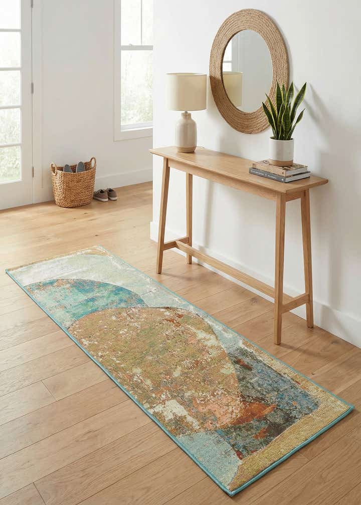 2' x 6' 1 Easy-Clean Modern Indoor / Outdoor Runner Rug