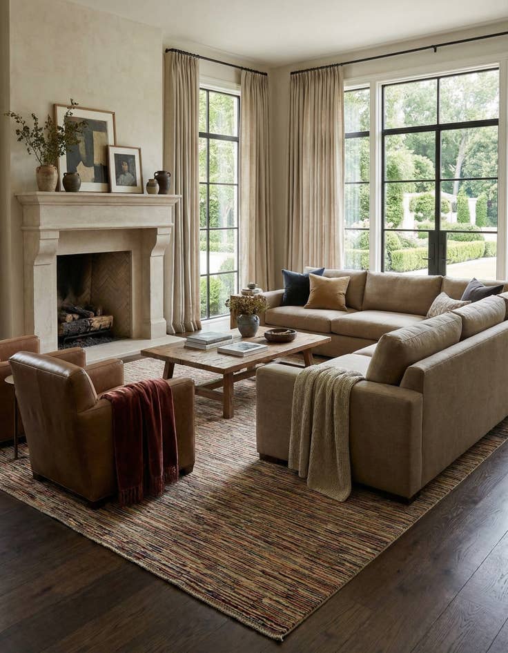 Detail image of 9' 2 x 11' 11  Hand Knotted Modern Ziegler Wool Rug