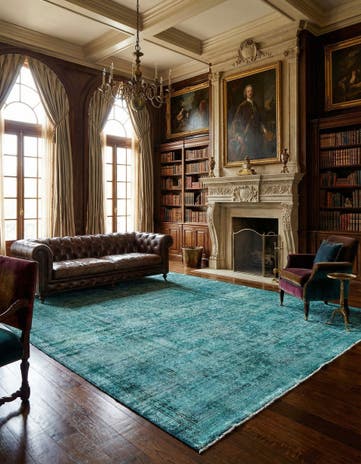 9' 11 x 13' 4 Vintage Royal Wool Rug