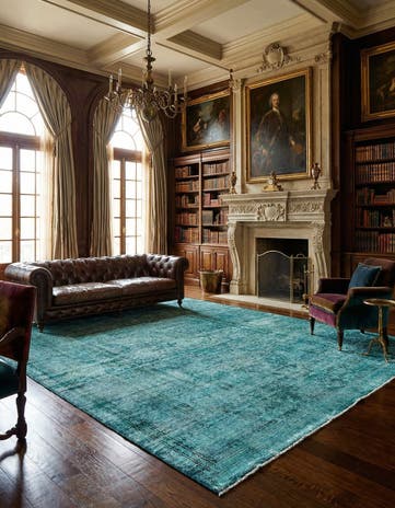 9' 11 x 13' 4 Vintage Royal Wool Rug