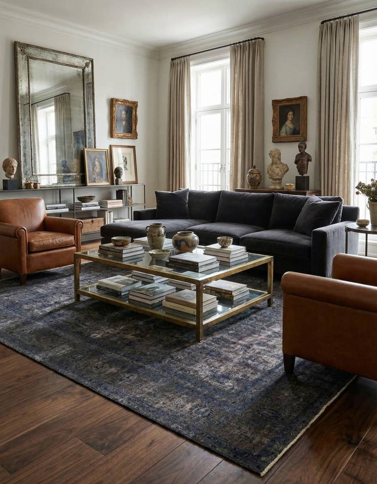 Detail image of 9' x 12'  Hand Knotted Ultra Vintage Persian Wool Rug