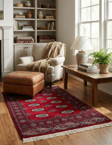 3' 2 x 5' 1 Hand Knotted Torkaman Wool Rug
