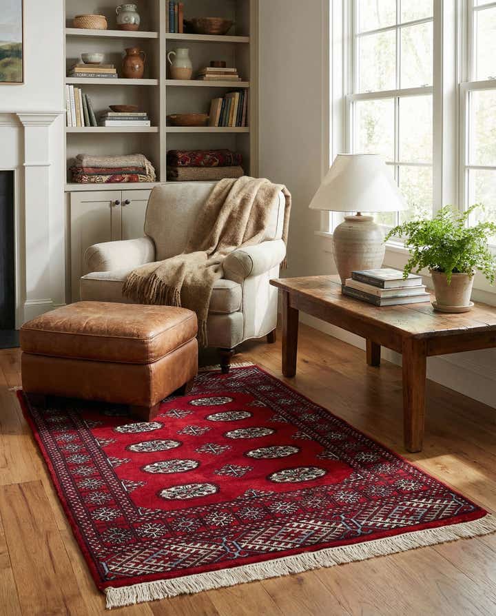 3' 2 x 5' 1 Hand Knotted Torkaman Wool Rug