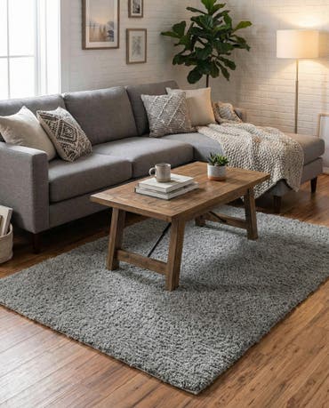  4' x 6' Soft Solid Shag Rug