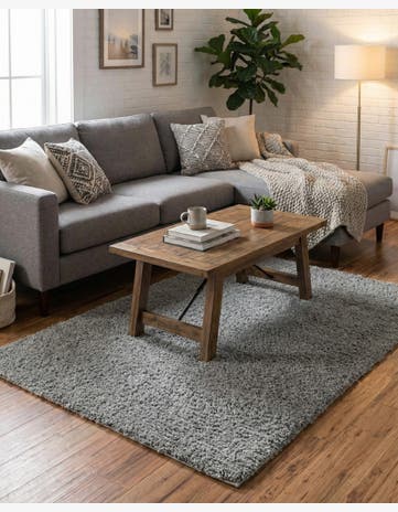 4' x 6' Soft Solid Shag Rug