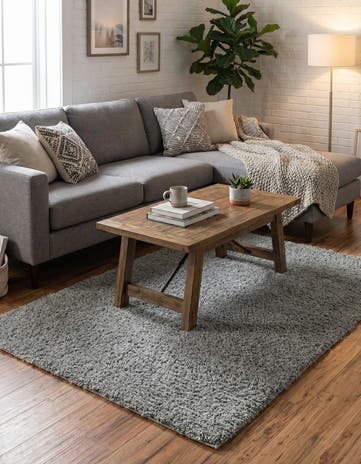 4' x 6' Soft Solid Shag Rug