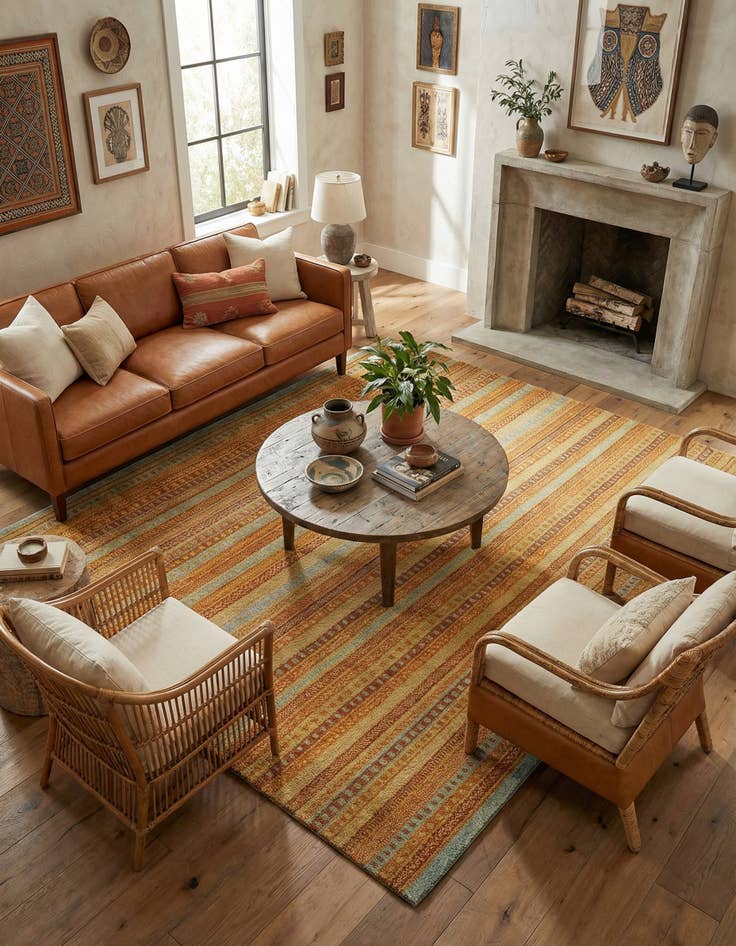 Detail image of 6' 4 x 6' 4 Juma Wool Square Rug