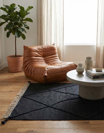 3' 6 x 5' 3 Hand Woven Kilim Modern Wool Rug