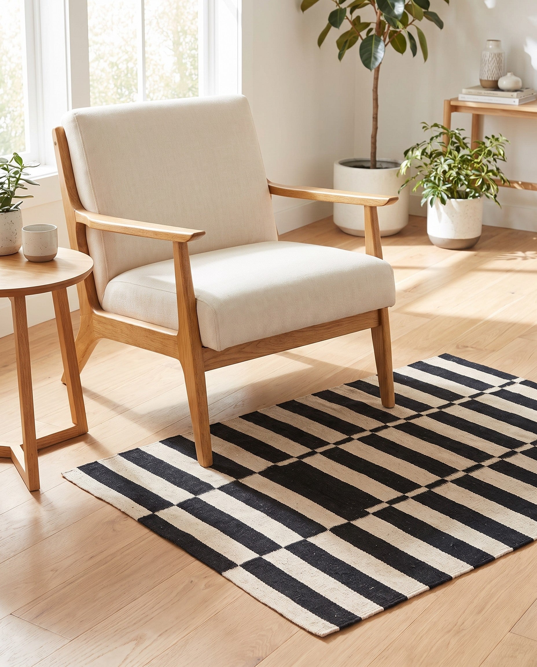 3' 3 x 4' 10 Hand Woven Kilim Modern Wool Rug