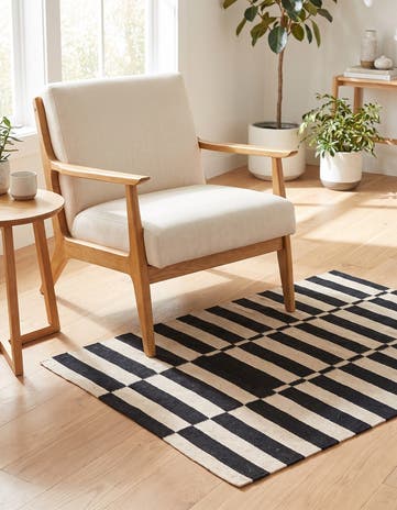 3' 3 x 4' 10 Hand Woven Kilim Modern Wool Rug
