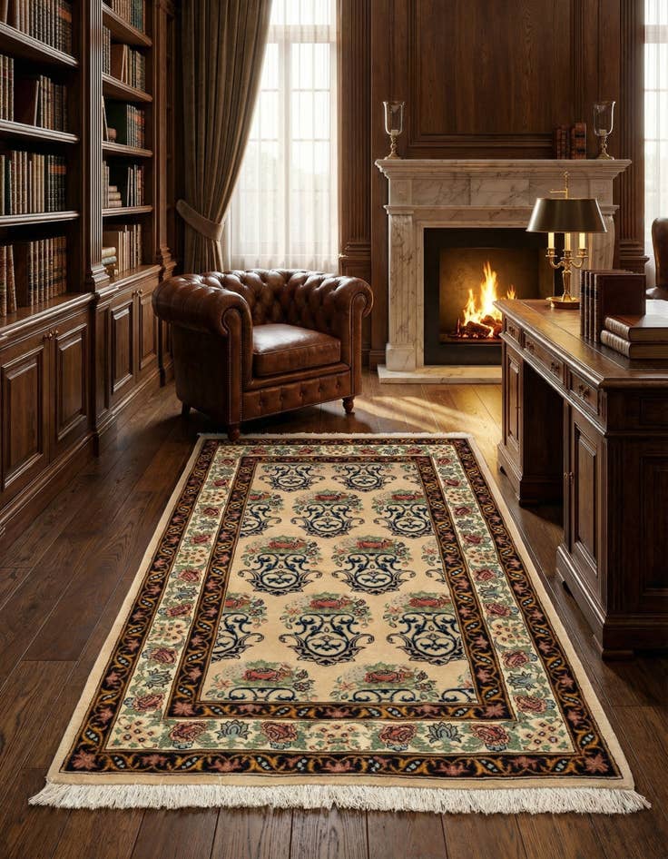 Detail image of 3' 3 x 5' 1  Hand Knotted Bidjar Persian Wool Rug