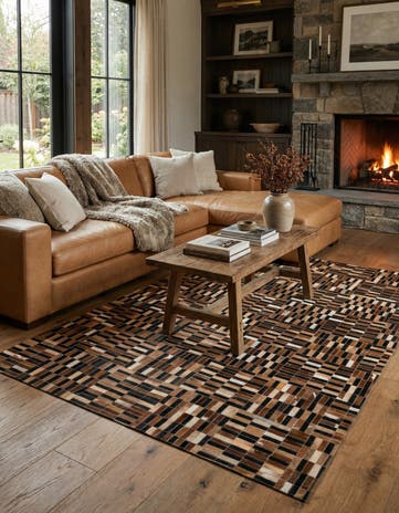 5' 1 x 7' 10 Cowhide - Patchwork Rug