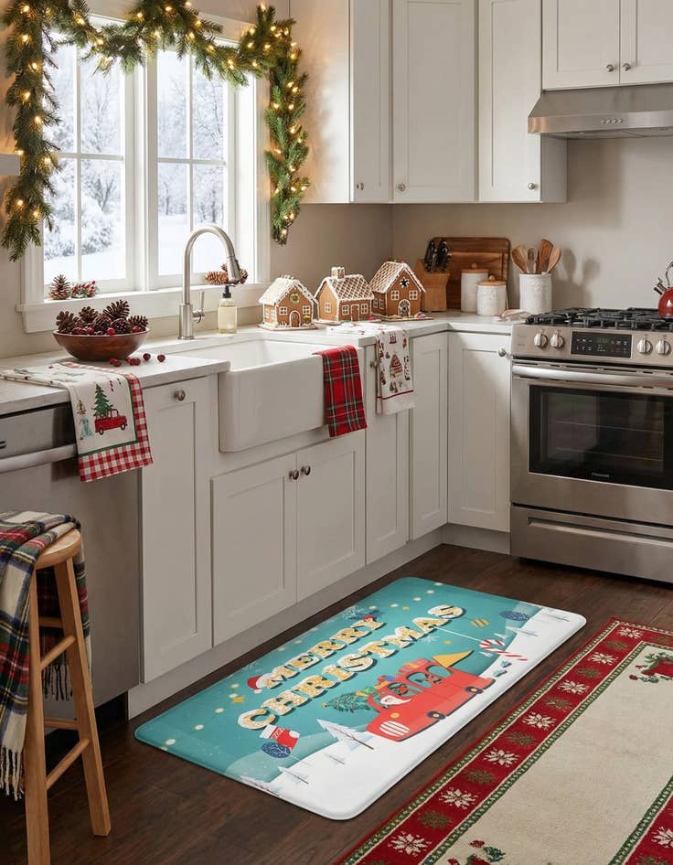 Detail image of 2' x 3' Merry Christmas Anti-Fatigue Comfort Mat