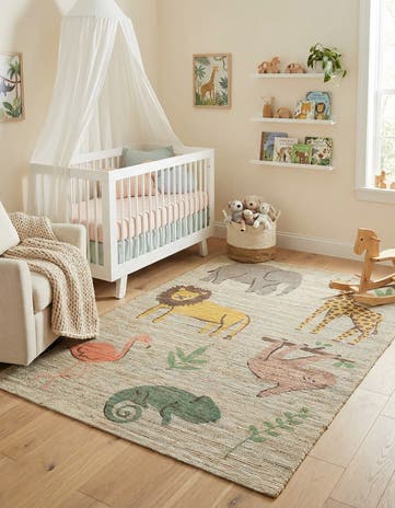 6' 1 x 9' Hand Woven Chenille Jute Rug