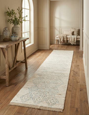 3' 1 x 16' Hand Knotted Moroccan Wool Runner Rug