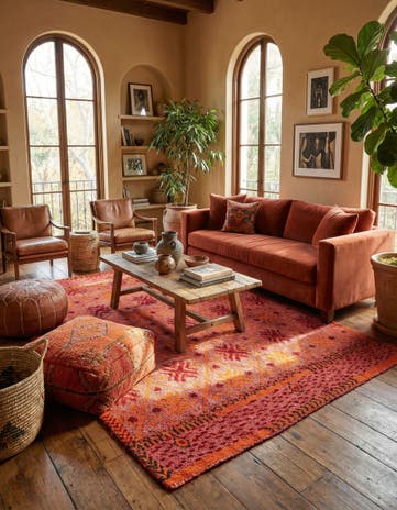 5' 10 x 8' 1 Hand Knotted Darya Wool Rug