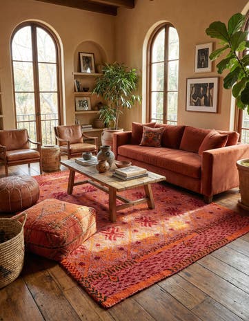 5' 10 x 8' 1 Hand Knotted Darya Wool Rug