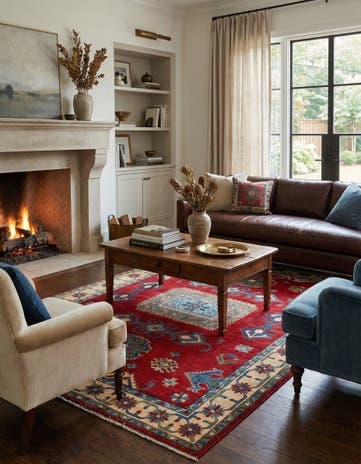 5' x 7' Hand Knotted Kazak Rug