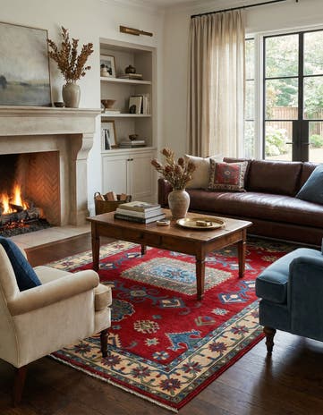 5' x 7' Hand Knotted Kazak Rug