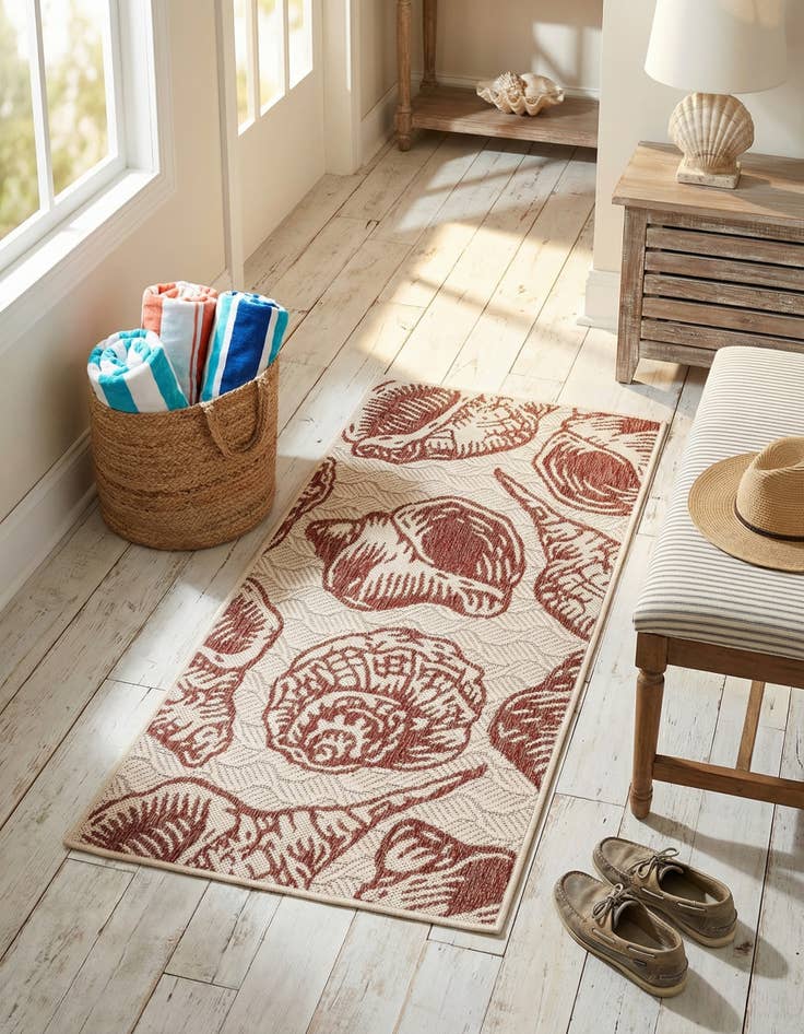 Detail image of 2' x 4' Easy-Clean Coastal Indoor / Outdoor Runner Rug