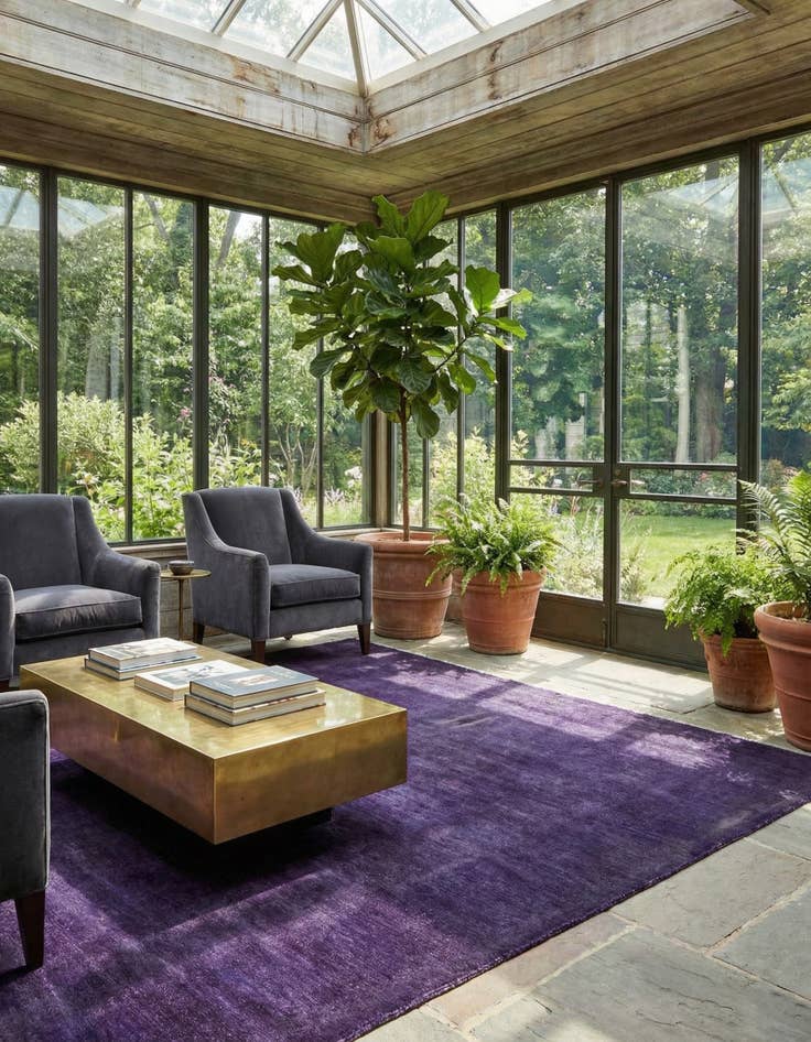 Detail image of 9' x 11' 7  Hand Knotted Over-Dyed Ziegler Rug