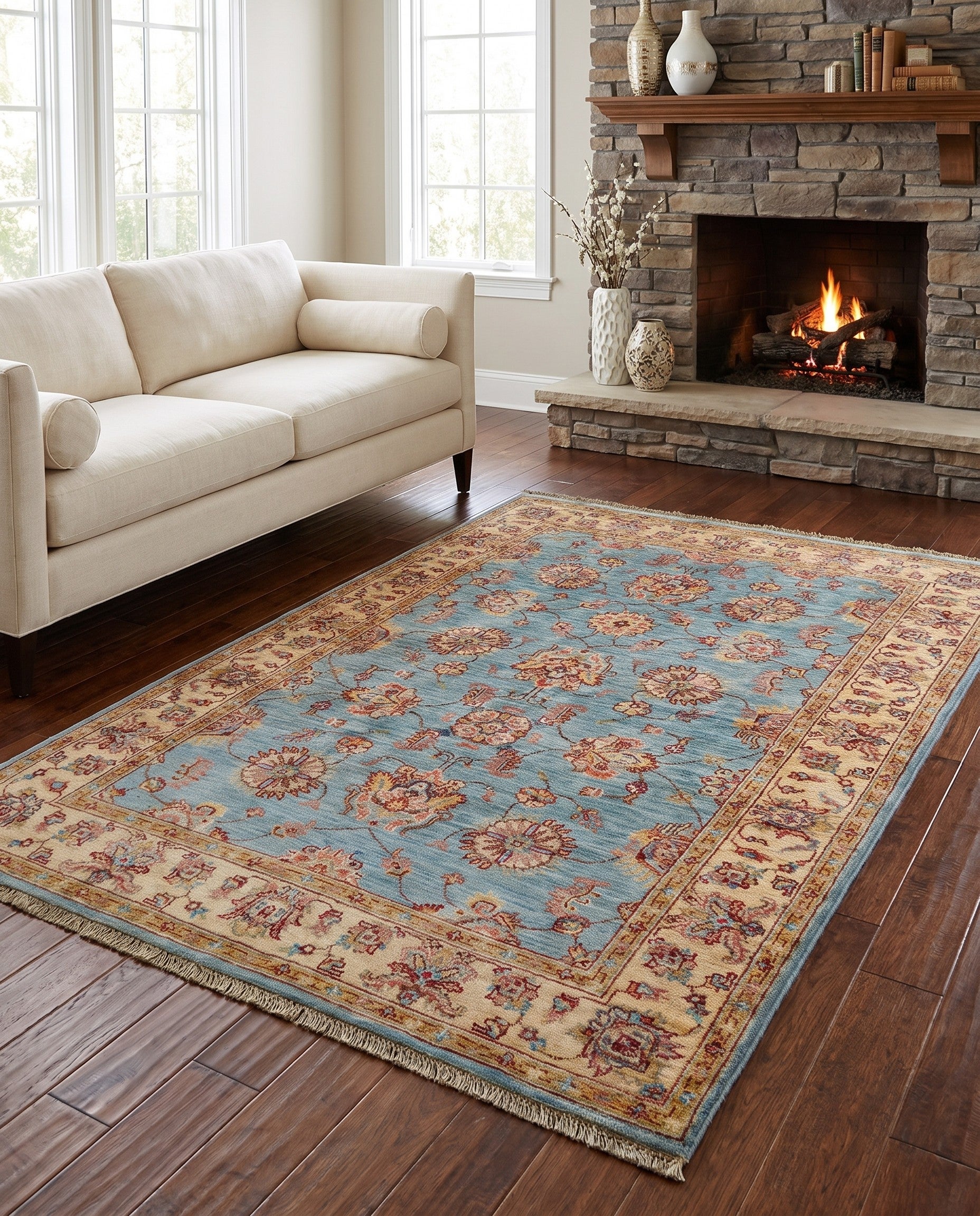 4' x 6' 1 Hand Knotted Ariana Ziegler Rug