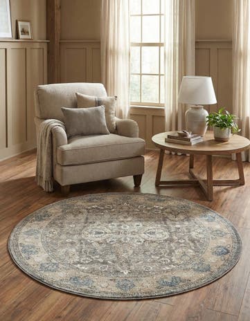 Gray Vienna Round Rug