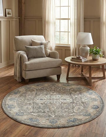Gray Vienna Round Rug
