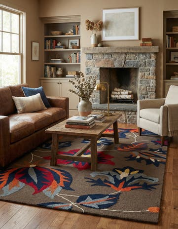 5' 1 x 8' Agra Wool Rug