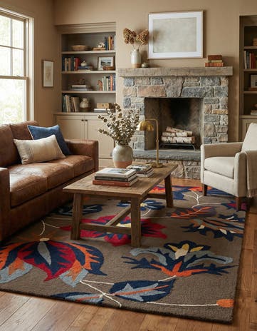 5' 1 x 8' Agra Wool Rug