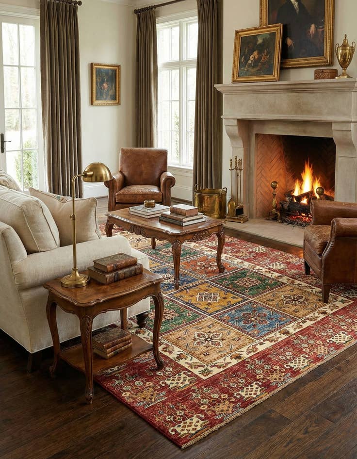 Detail image of 5' 10 x 7' 10  Hand Knotted Ariana Ziegler Rug