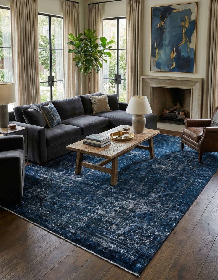 Detail image of 7' 7 x 10' 8  Hand Knotted Ultra Vintage Persian Wool Rug