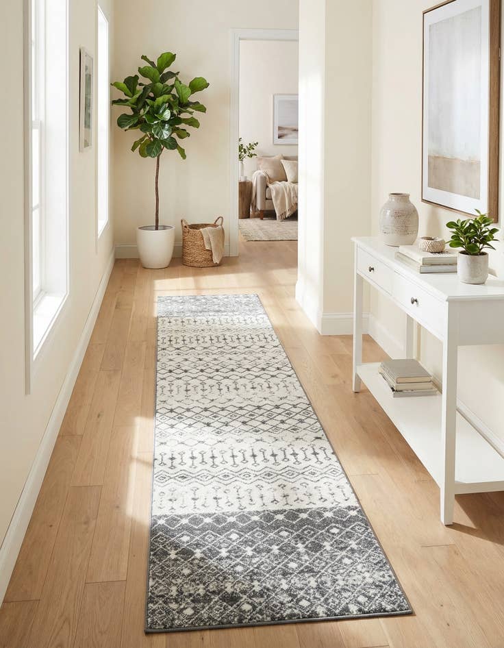 Detail image of  3' 3 x 16' 5 Moroccan Trellis Runner Rug