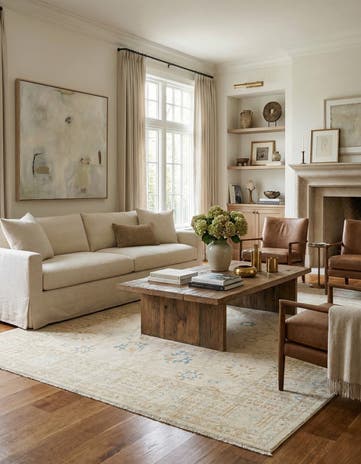 5' x 6' 7 Hand Knotted Ziegler Rug